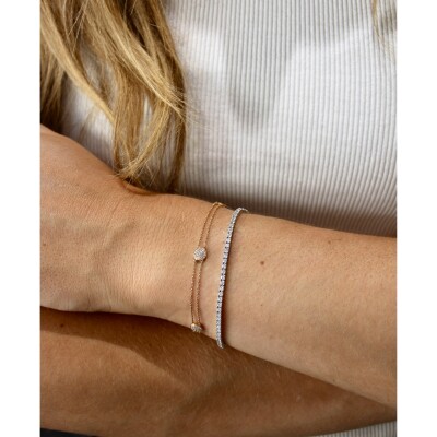 Bracelet Mini Ronds en or rose et diamants