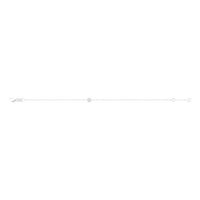 Bracelet or blanc mini illusion serti diamants