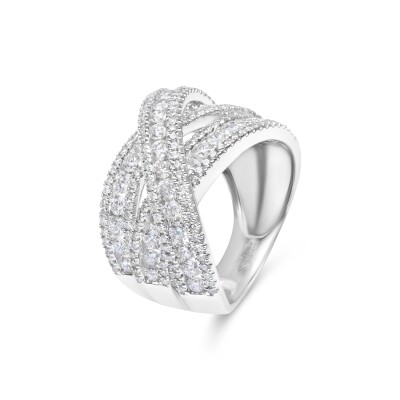 Bague Festival or blanc et diamants