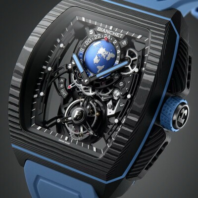Montre Bianchet B1.618 Carbon Sky Blue GMT Sport
