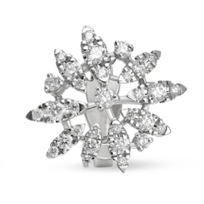 Monoboulce d'oreille collection Yasmeen en or gris et diamants