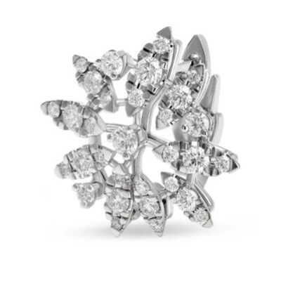 Monoboulce d'oreille collection Yasmeen en or gris et diamants