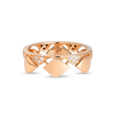 Bague collection Mikou en or rose et diamants