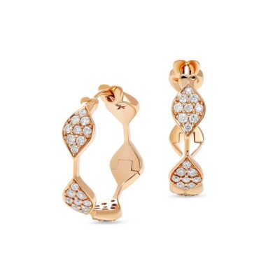 Créoles Mikou en or rose et diamants