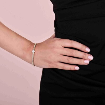 Bracelet Amsterdam Tubogas en or rose et diamants