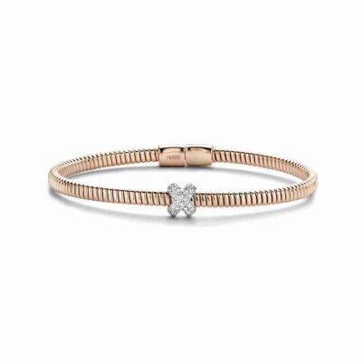 Bracelet Amsterdam Tubogas en or rose et diamants