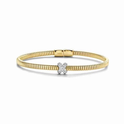 Bracelet Amsterdam Tubogas en or jaune et diamants