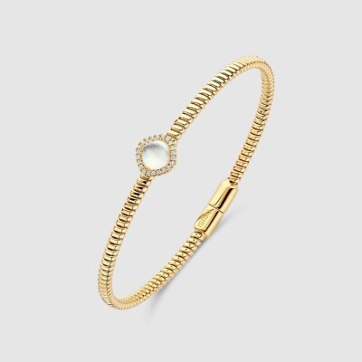 Bracelet Milano Sweeties en or rose, quartz blanc et diamants
