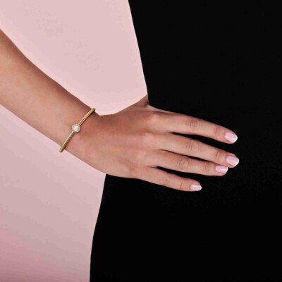Bracelet Milano Sweeties en or rose, quartz blanc et diamants