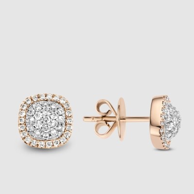Boucles d'oreilles Milano sweeties en or rose et diamants