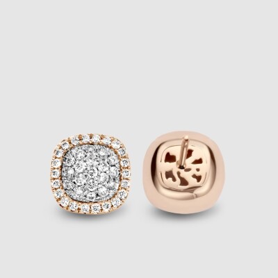 Boucles d'oreilles Milano sweeties en or rose et diamants