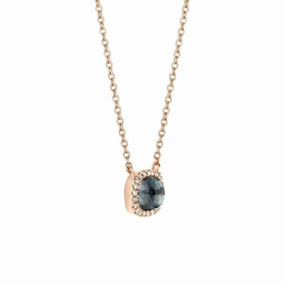 Pendentif Milano Sweeties en or rose, hématite et diamants