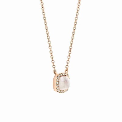 Pendentif Milano Sweeties en or rose, quartz et diamants