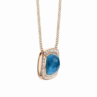 Pendentif Milano Tre en or rose et diamants