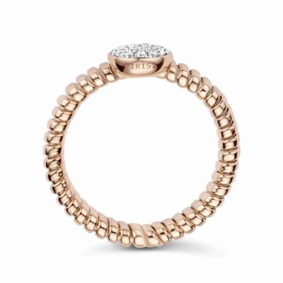 Bague Amsterdam Tubogas en or rose et diamants