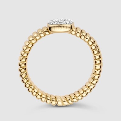 Bague Amsterdam Tubogas en or rose et diamants