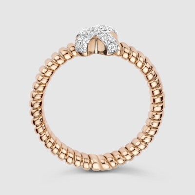 Bague Amsterdam Tubogas en or rose et diamants