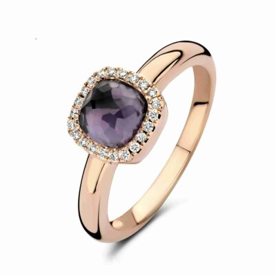 Bague Milano Sweeties en or rose, avec améthyste, hématite et diamants