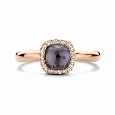 Bague Milano Sweeties en or rose, avec améthyste, hématite et diamants