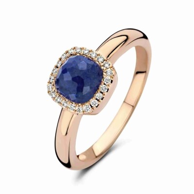 Bague Milano Sweeties en or rose, lapis lazuli et diamants