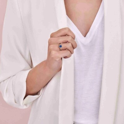 Bague Milano Sweeties en or rose, lapis lazuli et diamants