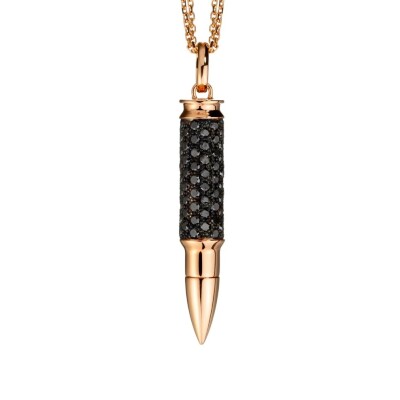 Collier Akillis Fatal Attraction en or rose et diamants noirs