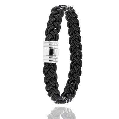 Bracelet Albanu en cuir de pomme, fermoir acier