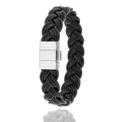 Bracelet Albanu en cuir de pomme, fermoir acier