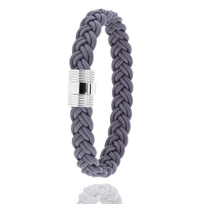 Bracelet Albanu en cuir de pomme, fermoir acier