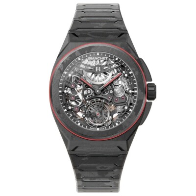 Montre Bianchet Ultrafino Rotondo Carbone Red