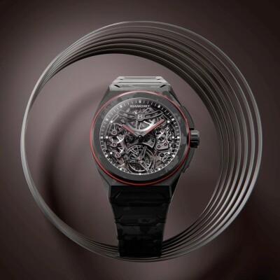 Montre Bianchet Ultrafino Rotondo Carbone Red