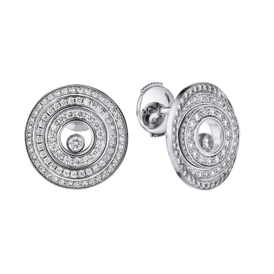 Boucles d'oreilles Happy Spirit en or gris et diamants