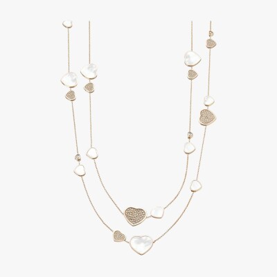 Collier Chopard Happy Hearts nacre blanche