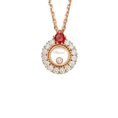 Pendentif Chopard Happy Diamonds Rubis