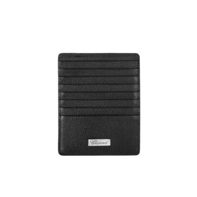 Porte cartes avec poche zippée noir