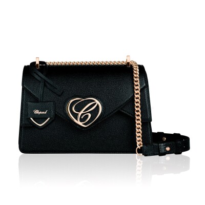 Sac porté épaule Chopard Happy Heart noir