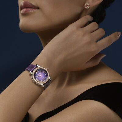 Montre Chopard Happy Sport violette