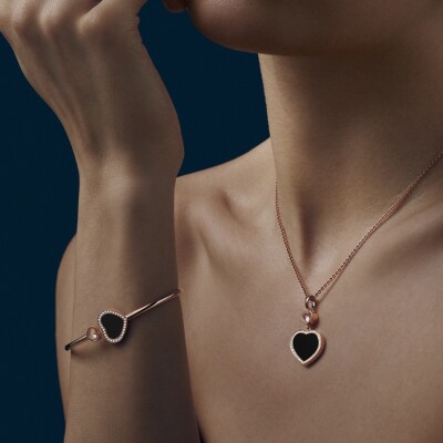 Pendentif Chopard Happy Hearts Onyx