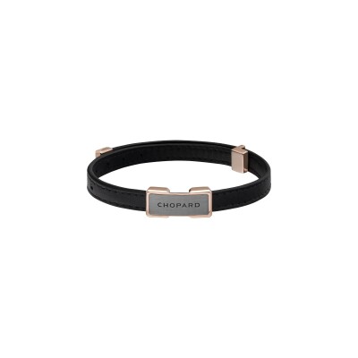 Bracelet Chopard Heritage noir métal rosé