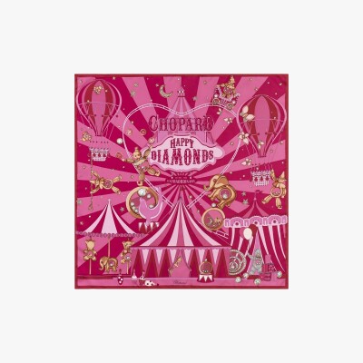 Foulard Chopard Happy Circus Fuchsia