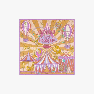 Foulard Chopard Happy Circus light Purple & Light Orange