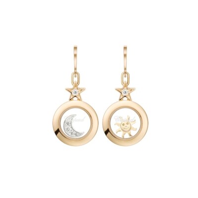 Boucles d'oreilles Chopard Happy Diamond sun and moon