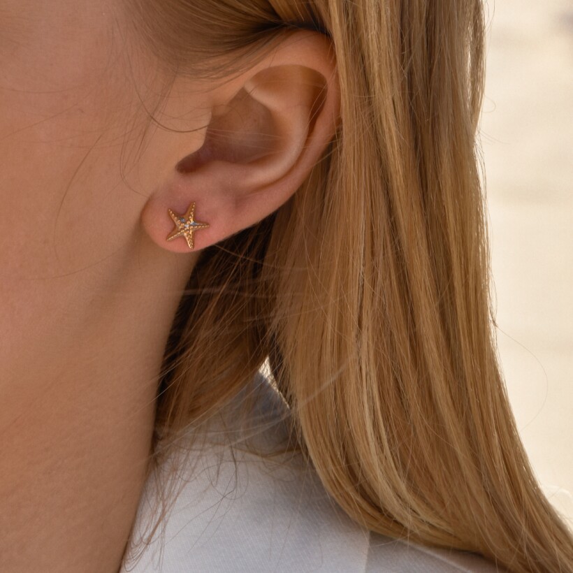 Les boucles d'oreilles plaqué or Maïté