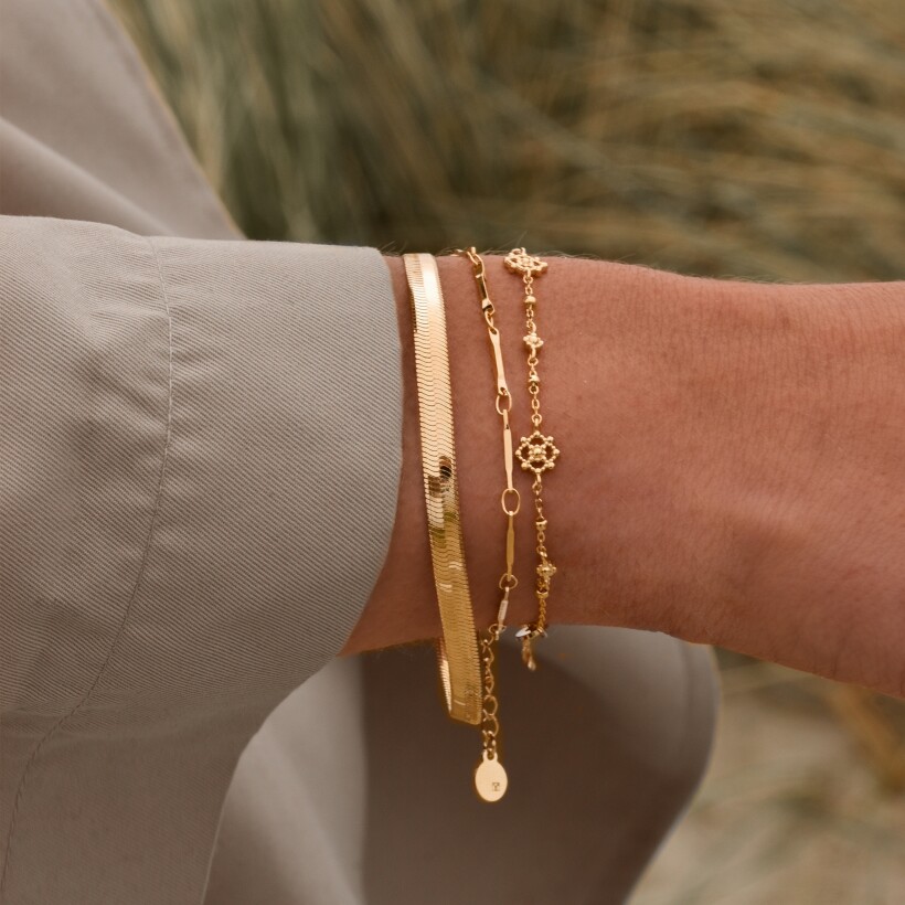 Le bracelet plaqué or Dorine