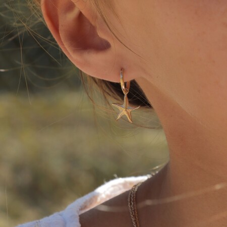 Les boucles d'oreilles plaqué or Nelha