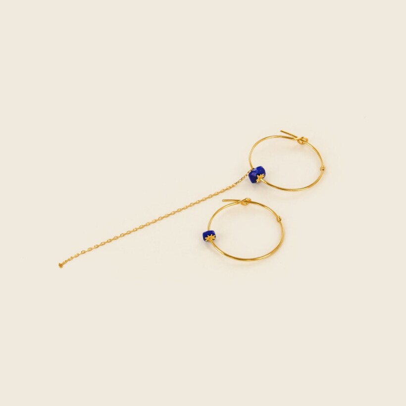 Les boucles d’oreilles Rosekafé Zia Lapis Lazuli