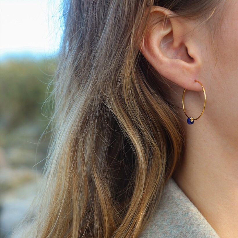 Les boucles d’oreilles Rosekafé Zia Lapis Lazuli