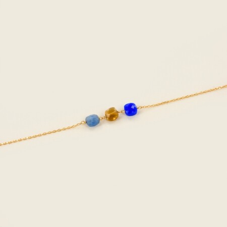 Le bracelet Rosekafé Zia aigue marine quartz Lapis Lazuli