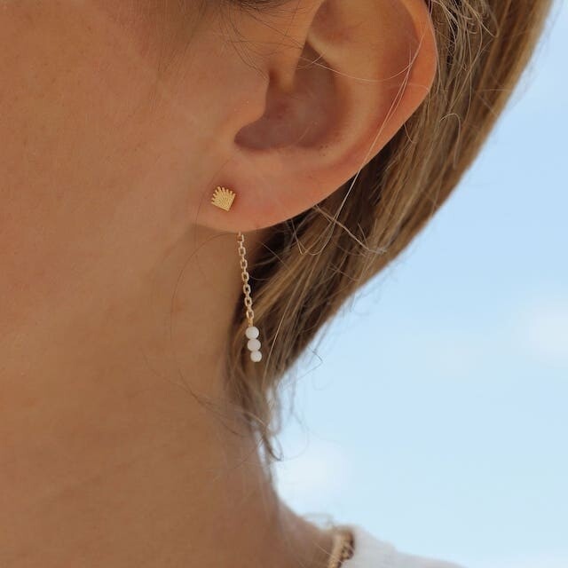 Les boucles d'oreilles Isore White