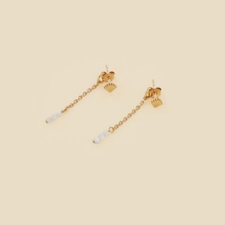 Les boucles d'oreilles Isore White